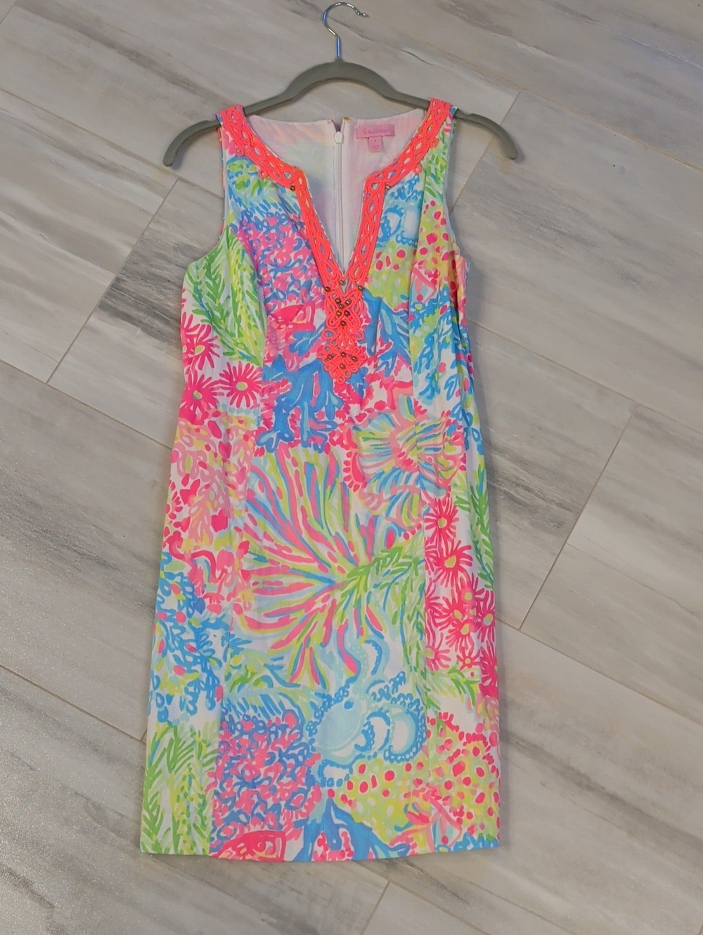 Lilly Pulitzer Ryder Shift Dress in the Lovers Coral print